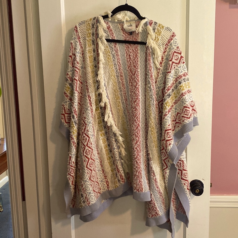 Cabi multi-color sweater wrap md/lg